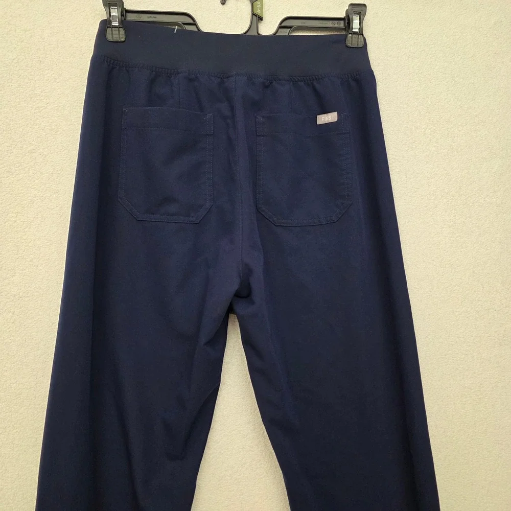FIGS Technical Collection Navy Blue HW Livingston Scrub Pants Mens Medium